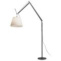 Tolomeo Mega Gulvlampe Sort Krop 32 cm Pergament Skærm med Lysdæmper