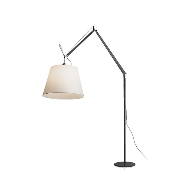Tolomeo Mega Golvlampa Svart Stomme 42 cm Pergament med Lampsk&auml;rm