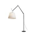 Tolomeo Mega Gulvlampe Sort Krop 42 cm Pergament Skærm med Lysdæmper