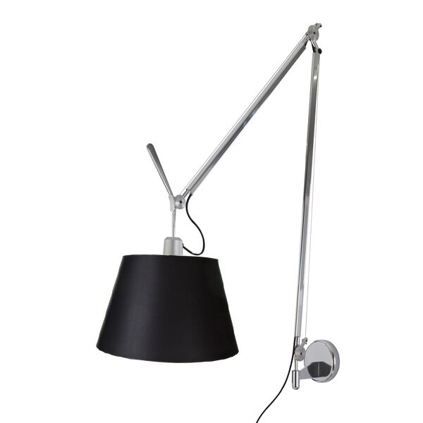 Tolomeo Mega V&auml;gglampa Svart Lampsk&auml;rm 32cm