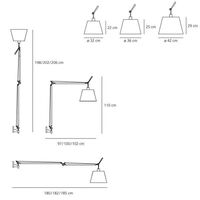Tolomeo Mega Vegglampe Skjerm Sort