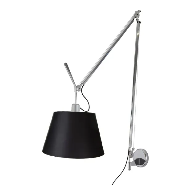 Tolomeo Mega Væglampe Sort/Sort Skærm 32cm