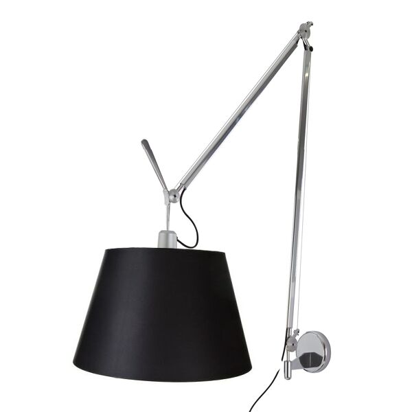 Tolomeo Mega V&auml;gglampa Svart/ Svart Lampsk&auml;rm 42cm