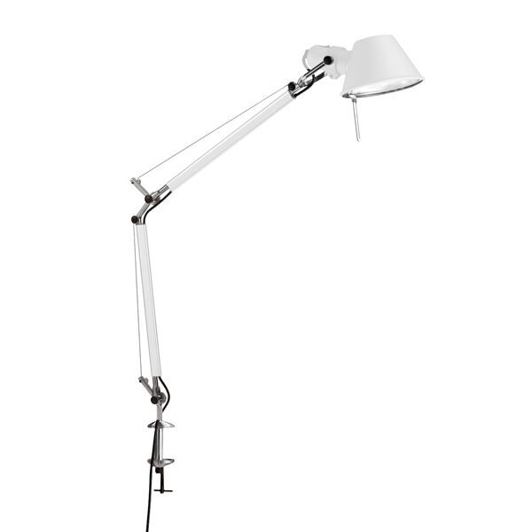 Tolomeo Mini Bordslampa Vit med Kl&auml;mma