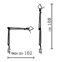 Tolomeo Mini Table Lamp White with Clip