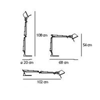 Tolomeo Mini LED Lampada da Tavolo Alluminio