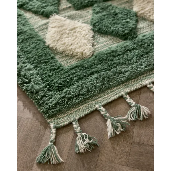 Oriental Grid Rug 250x350 Green