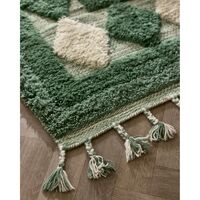 Oriental Grid Rug 250x350 Green