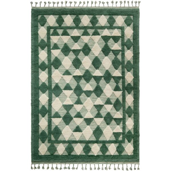 Oriental Grid Rug 250x350 Green
