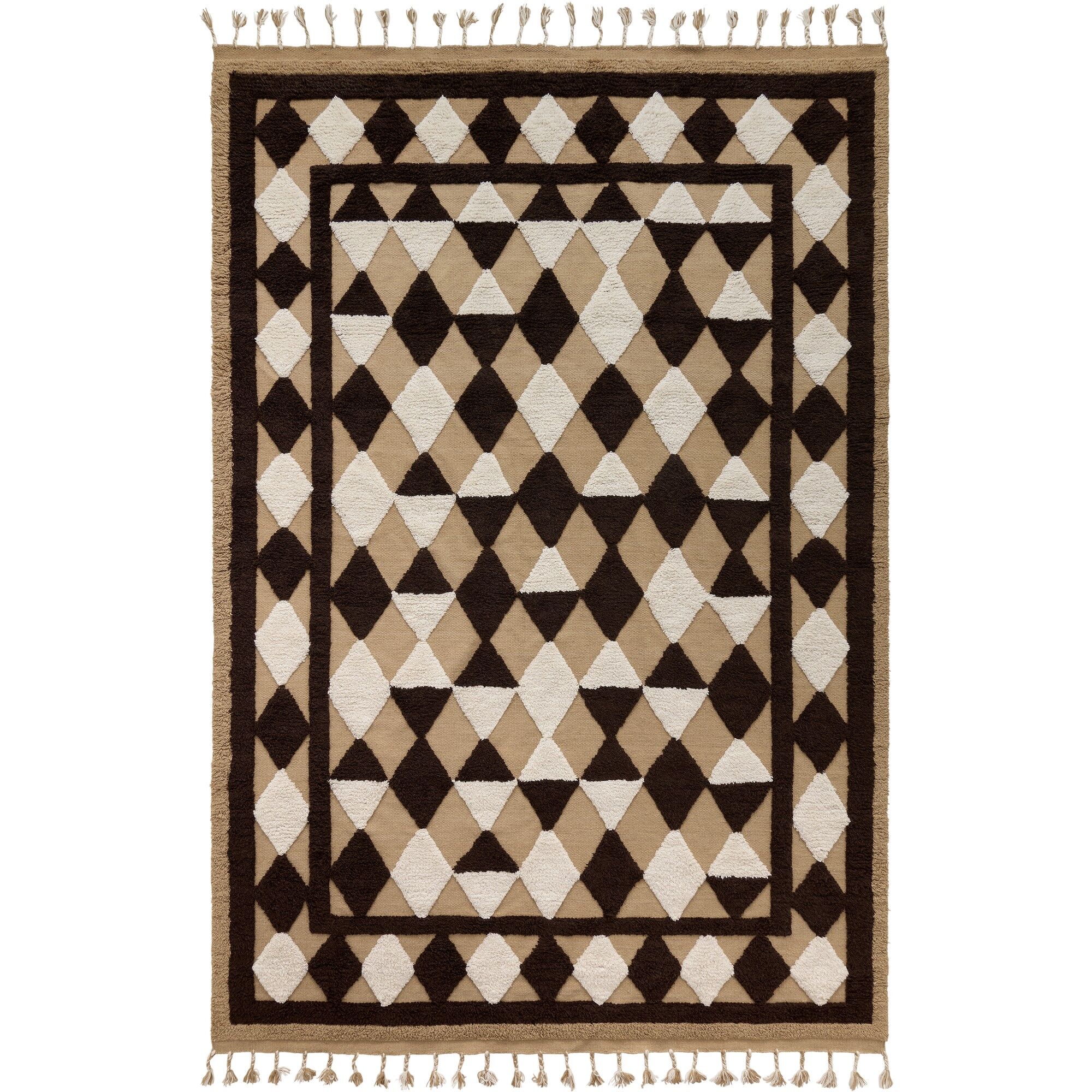 Oriental Grid Tapis 180x270 Marron