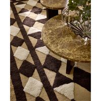 Oriental Grid Rug 250x350 Brown