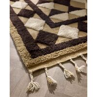Oriental Grid Rug 250x350 Brown