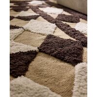 Oriental Grid Rug 250x350 Brown