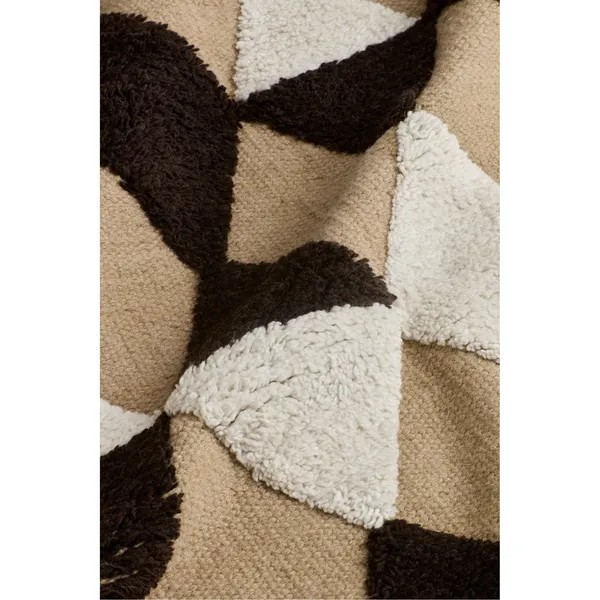Oriental Grid Rug 250x350 Brown
