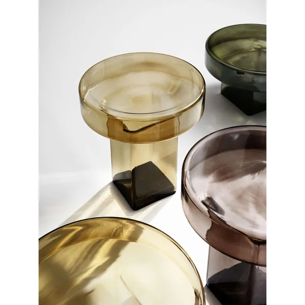 Beistelltisch Naked H49 Rauchglas/Glas