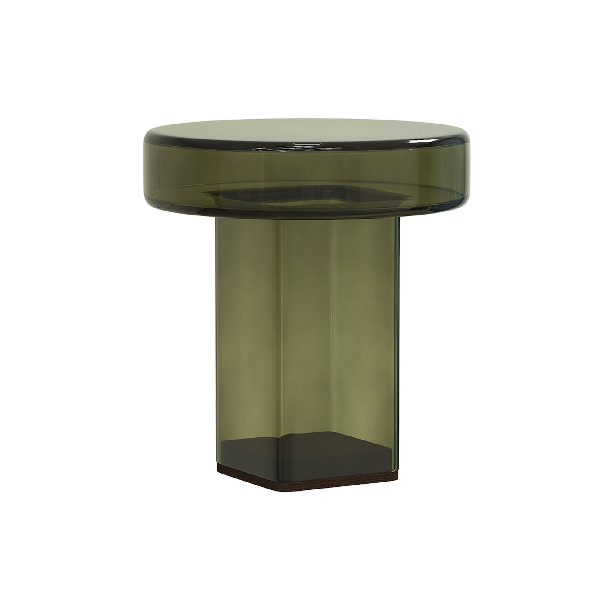 Naked sidebord H49 flaskegrønn/glass