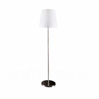 3247 Vloerlamp Medium Satijn/ Geborsteld Nikkel/ Wit