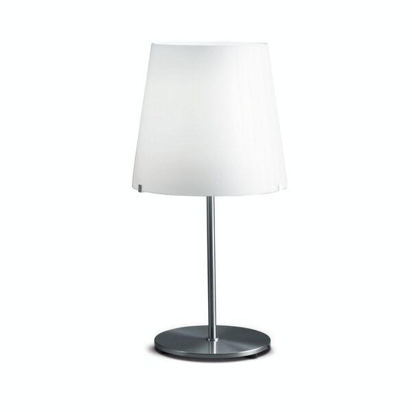 3247 Bordslampa Stor Satin/ Borstat Nickel/ Vit