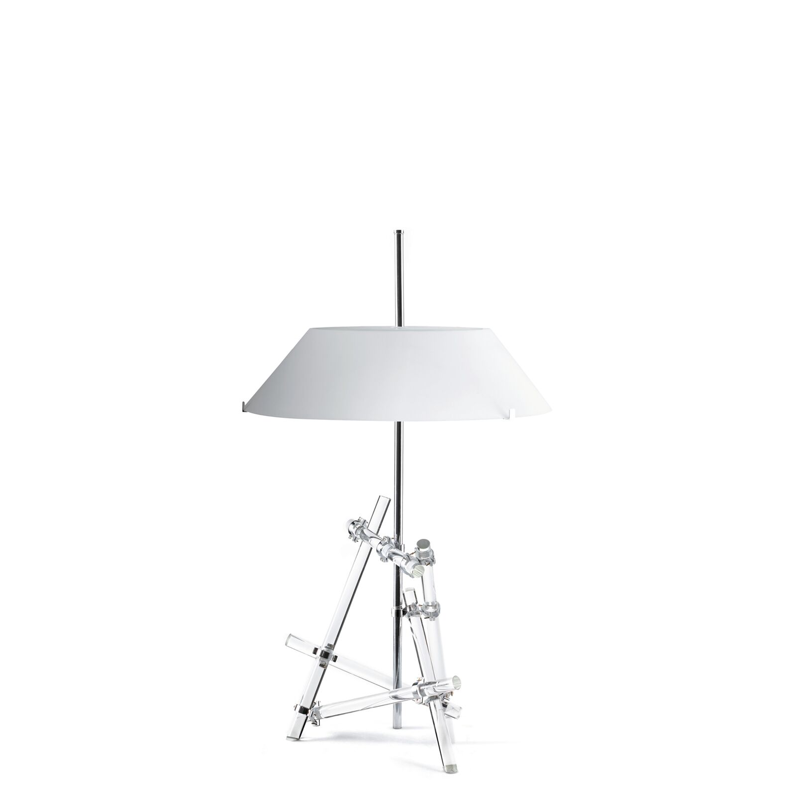 Ashangai Bordslampa Krom/ Vit