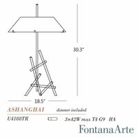 Ashangai Table Lamp Chrome/ White