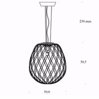Pinecone Pendel Stor Transparent/Krom