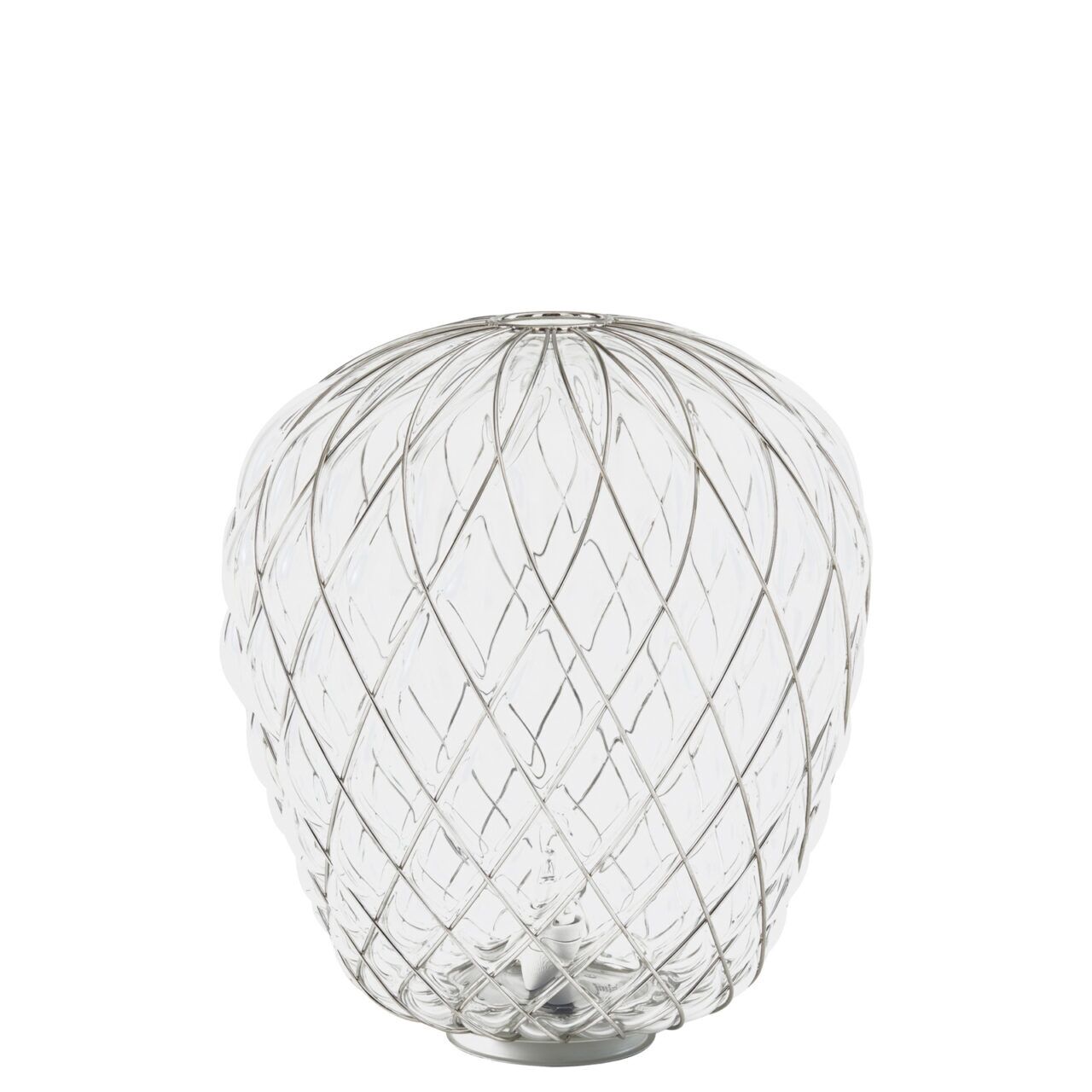 Tallkotte Bordslampa Stor Transparent/ Krom
