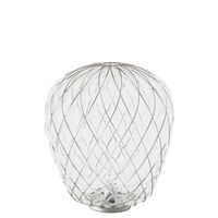 Pinecone Table Lamp Large Transparent/ Chrome