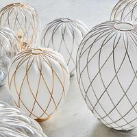 Pinecone Table Lamp Large Transparent/ Chrome