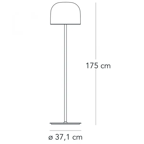 Equatore Stehlampe, Mittelgroß, Rosa