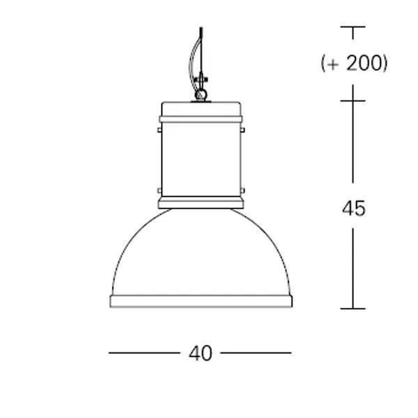 Lampara Pendel Stor Aluminium