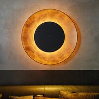 Lunaire Wall/ Ceiling Light Medium Gold/ Black