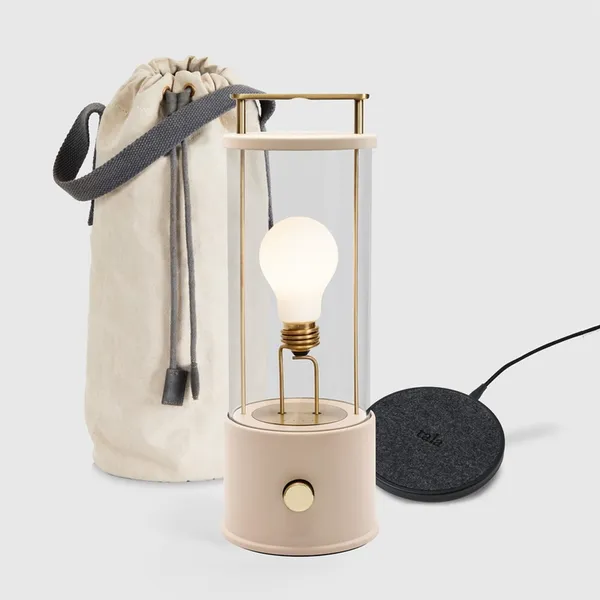 x Farrow & Ball The Muse Portable Lamp Setting Plaster Pink