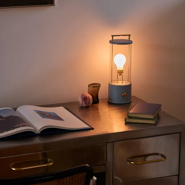 x Farrow & Ball The Muse Portable Lamp Selvedge Blue