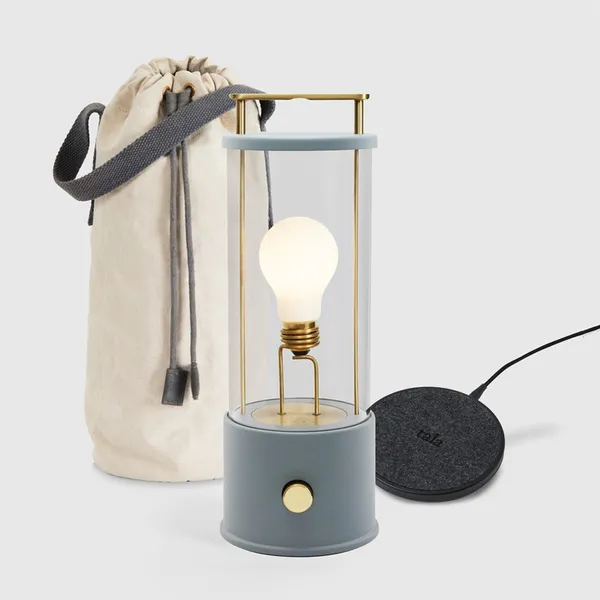 x Farrow & Ball The Muse Portable Lamp Selvedge Blue