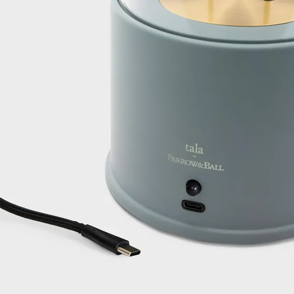 x Farrow & Ball The Muse Portable Lamp Selvedge Blue