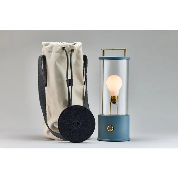 x Farrow & Ball The Muse Portable Lamp Selvedge Blue