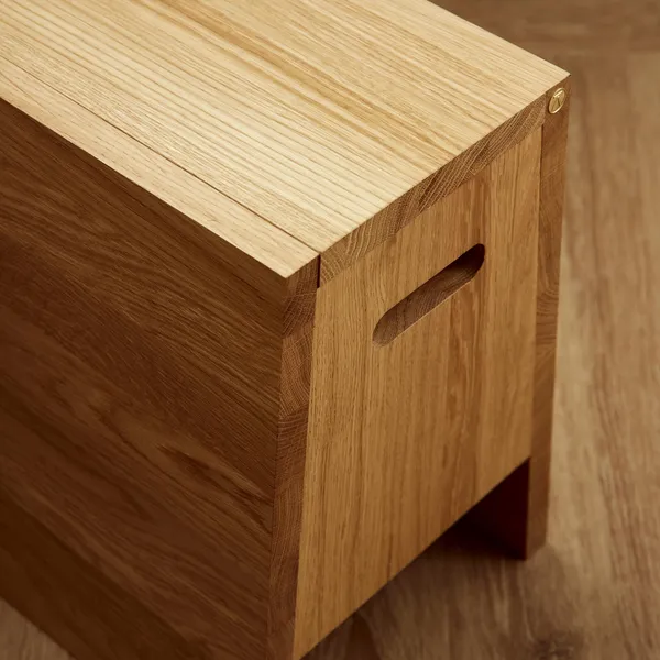Plinth Stool Oak