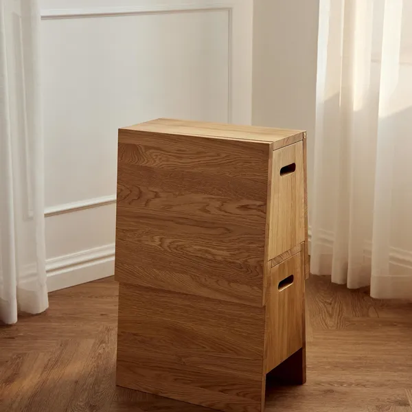 Plinth Stool Oak