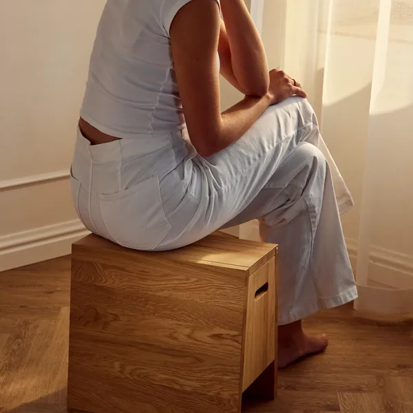 Plinth Stool Oak