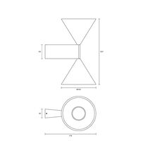 Apollo 24 Lampada da Parete Alluminio