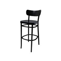 MZO Bar Stool H75 Black Stained