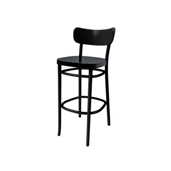 MZO Bar Stool H75 Black Stained