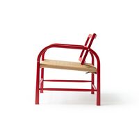 ARCH Weave Armchair Oak/Ruby Red