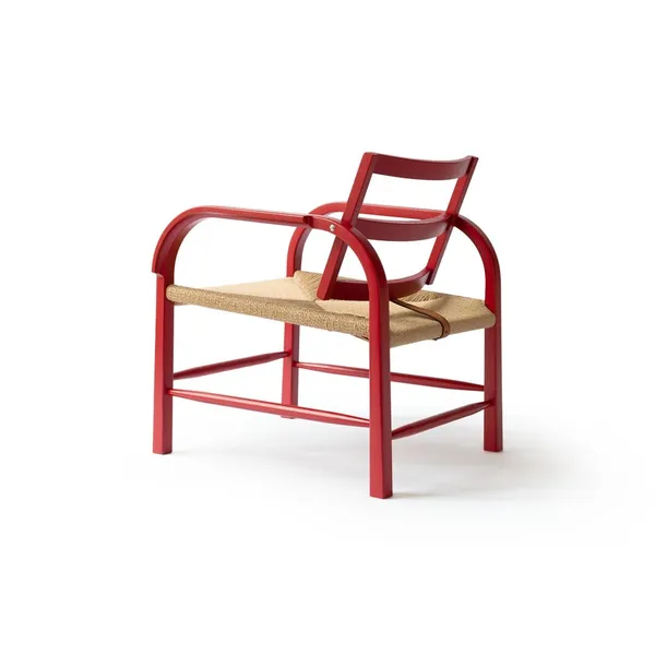 ARCH Weave Armchair Oak/Ruby Red