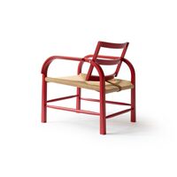 ARCH Weave Armchair Oak/Ruby Red