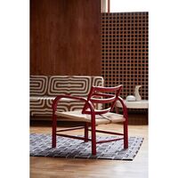 ARCH Weave Armchair Oak/Ruby Red