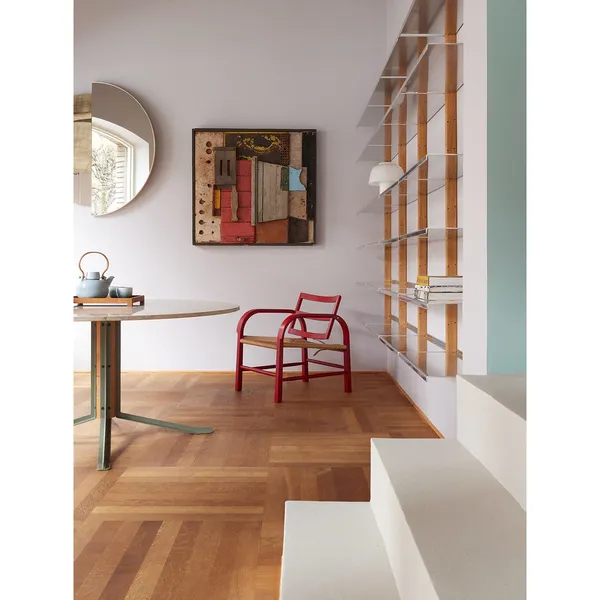ARCH Weave Armchair Oak/Ruby Red