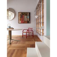 ARCH Weave Armchair Oak/Ruby Red