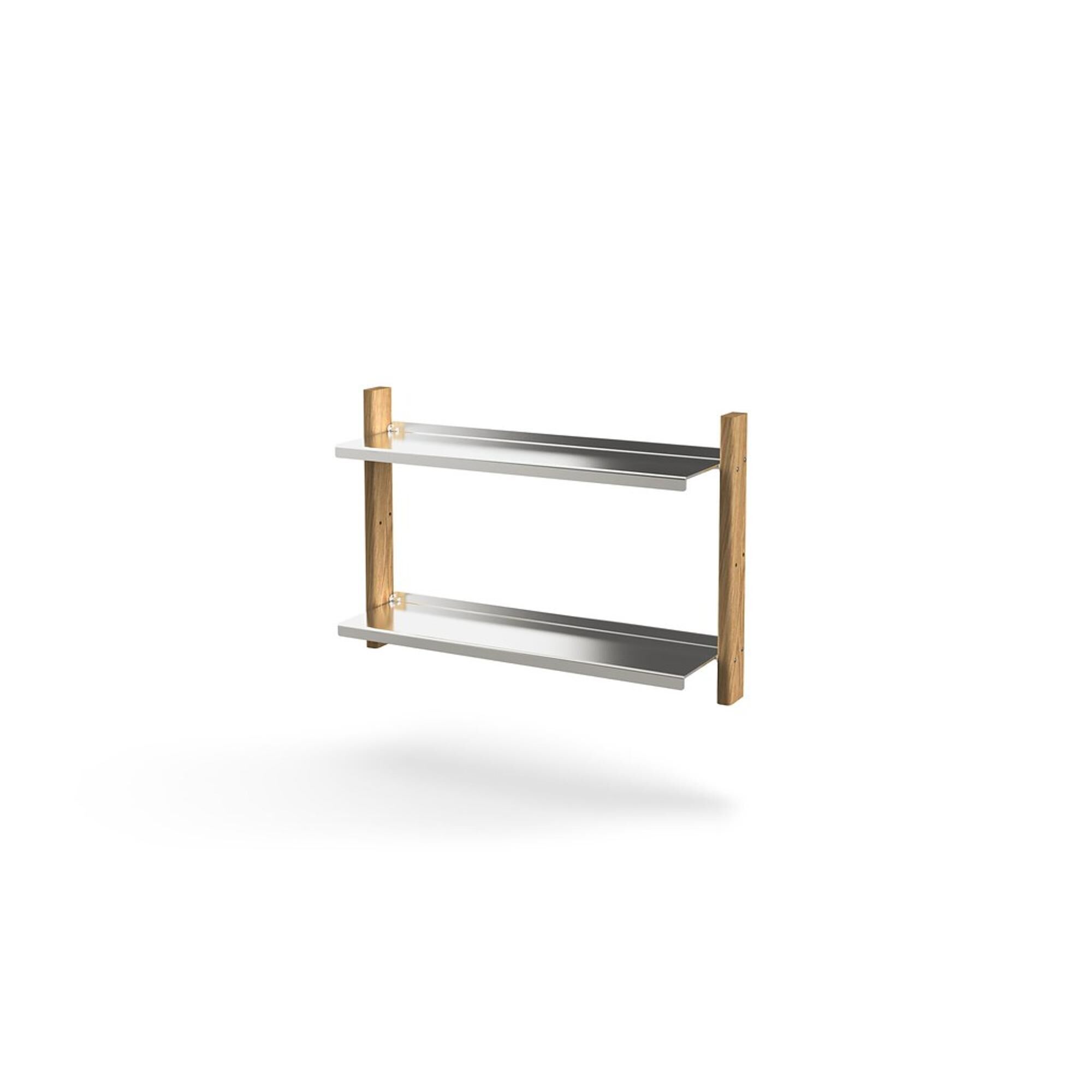 MOD Model 15 Reolsystem 1x525 Skinne + 2 Hylder Eg/Aluminium