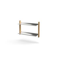 MOD Modell 15 Regalsystem 1x525 Schiene + 2 Regalböden Eiche/ Aluminium